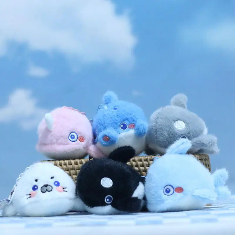 

Xm1Pcs 12 см мультяшная игрушка мягкая печать Кит Дельфин плюшевый брелок детский подарок на день рождения морское животное игрушка мягкая животное рыба сумка кулон