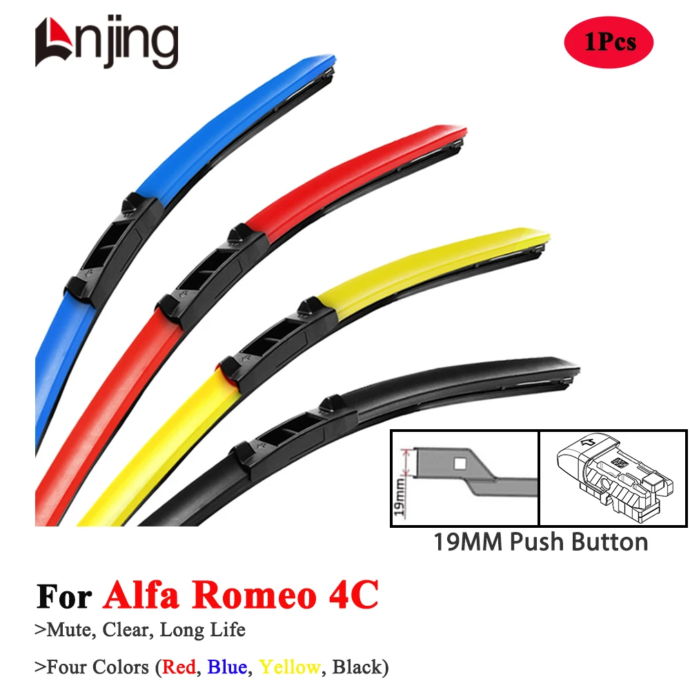 

LNJING Colorful Wiper Blades For Alfa Romeo 4C Spider 960 961 2013 2015 2016 2018 2019 2020 2021 Model Car Exterior Accessories