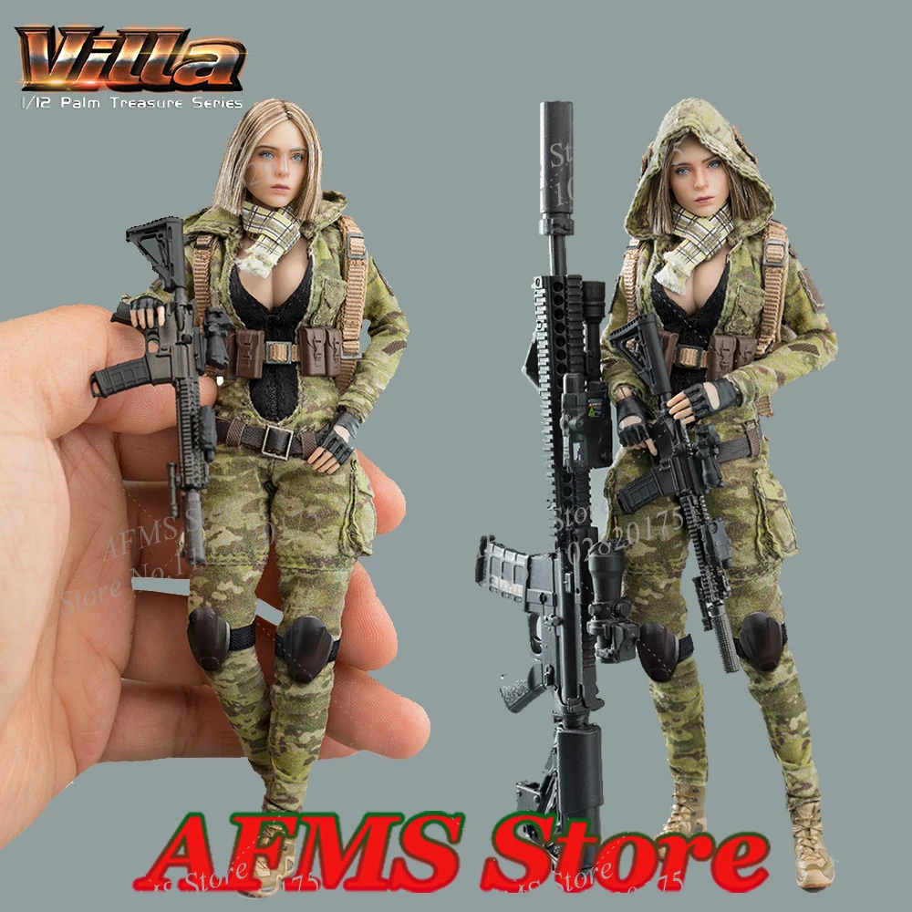 

VERYCOOL VCF-3004 1/12 Scale Collectible Figure Villa MC Camouflage Armed Female Soldier 6Inch Action Figure Model Collection