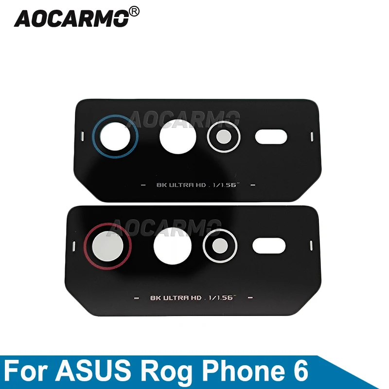 

Aocarmo 1 шт. синий/красный объектив для ASUS ROG Phone 6 ROG6, запасные части для объектива задней камеры