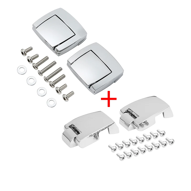 Motorcycle Razor Chopped King Trunk Latches Hinges Fit For Harley Touring Road King Street Trike Glide 88-13
