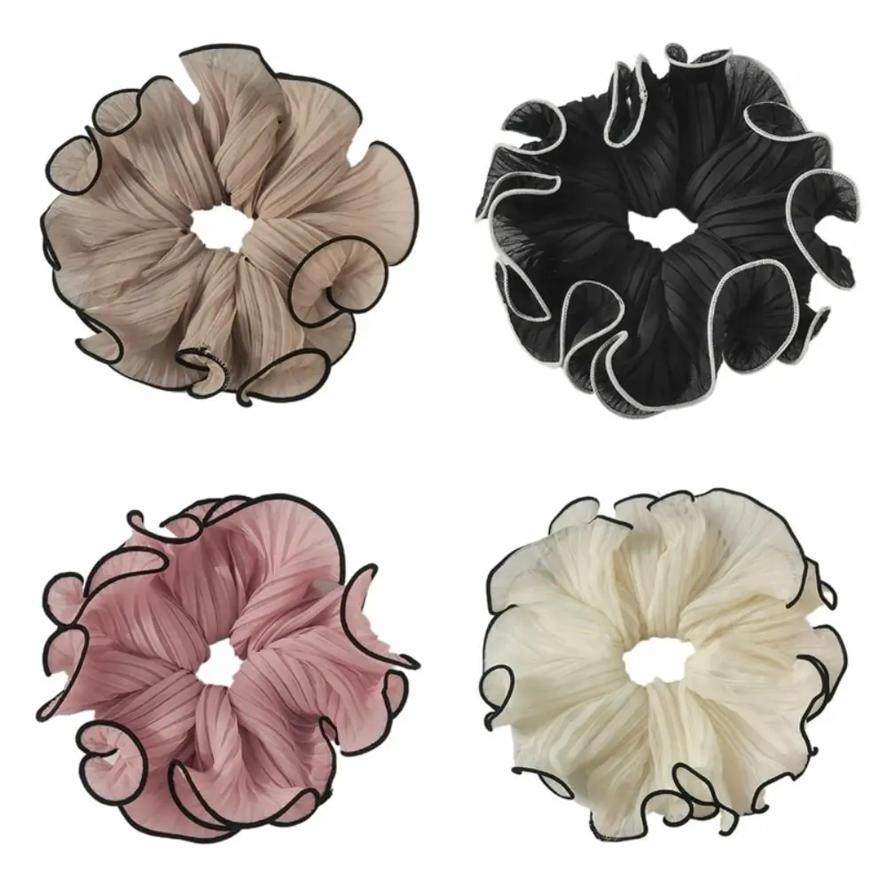 Scrunchies para el cabello de gasa de estilo coreano, soporte para cola de caballo, banda para el cabello exagerada, bandas de goma para el cabello, accesorios para el cabello