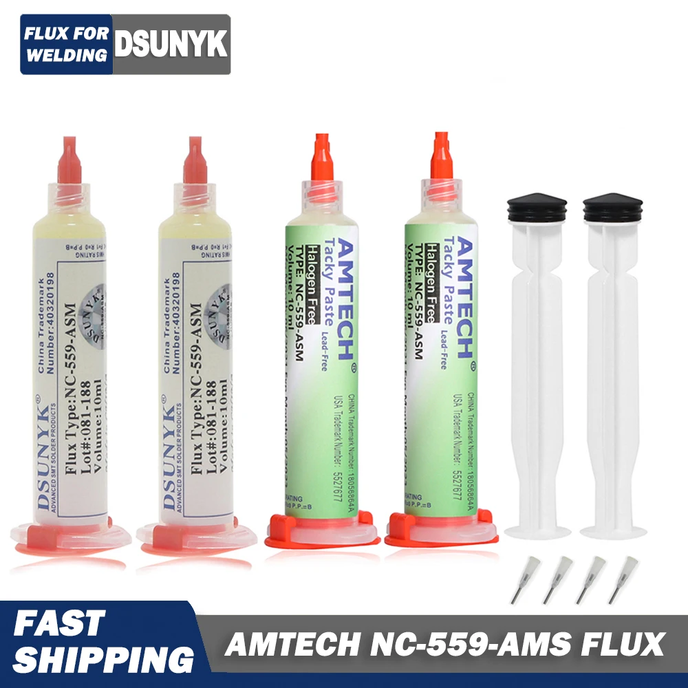 Original AMTECH NC-559-ASM Flux BGA PCB No-Clean Solder Paste Rework Station Welding Paste Flux for Soldering Reballing Kit