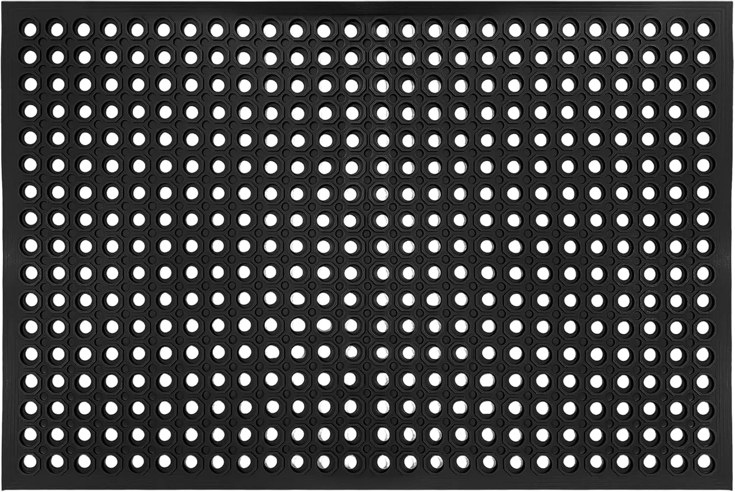 

Large Rubber Mat 59"x35" Heavy Duty Drainage Anti-Fatigue Floor Mat for Kitchen Garage Garden Workshop Indoor Outdoor