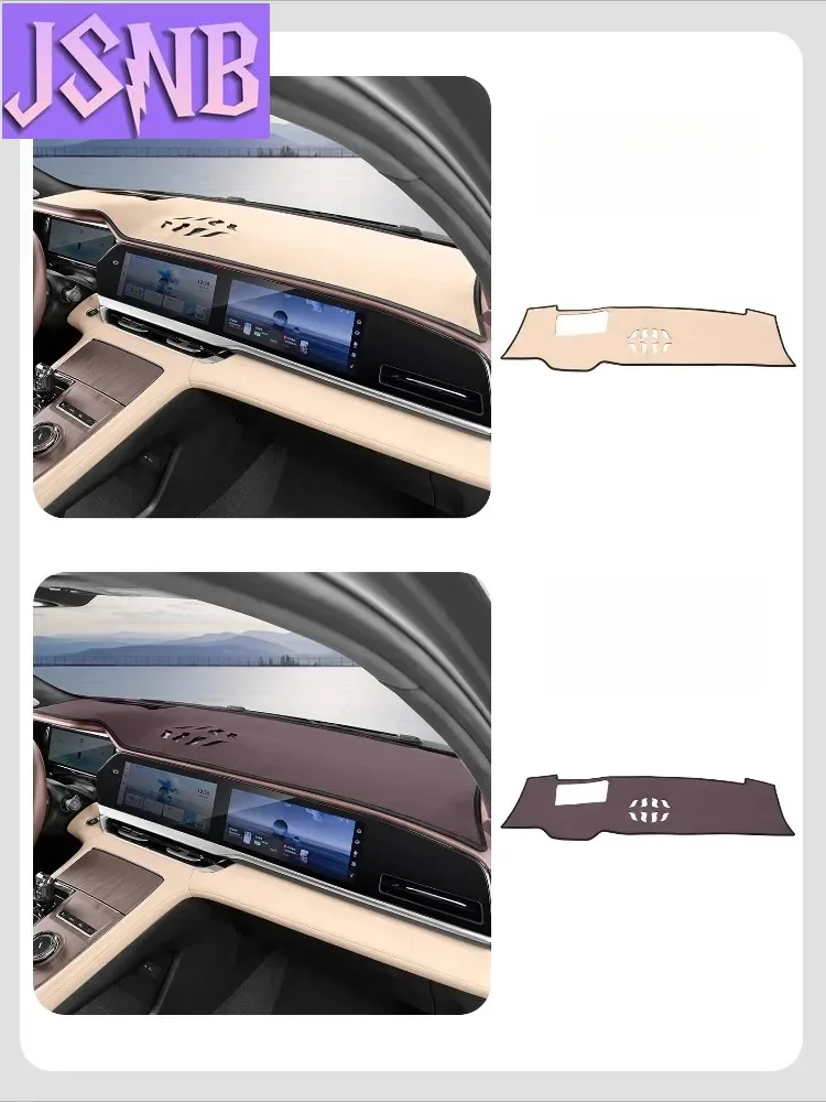 Car Dashboard Protective Pad Avoid-Light Cover Anti-UV Carpets Flannel Non-Slip Mats For Geely Monjaro KX11 Xingyue L 2025 2026