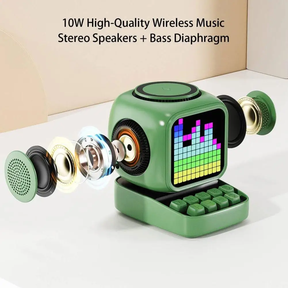 Audio Karaoke Small Speaker with Wireless Charging, Wireless Gift, Children's Small Mini Birthday Speaker, Bluetooth Charge H2G6