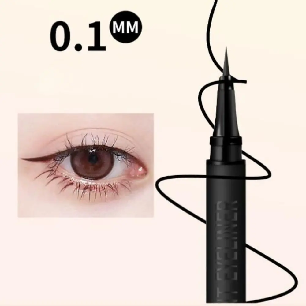 Delineador de ojos líquido duradero, lápiz de cejas ultrafino, resistente al agua, 0,1mm, resistente al sudor