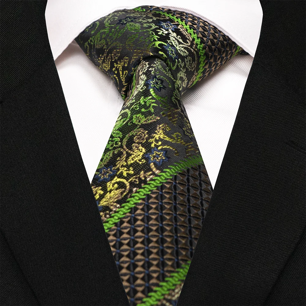 EASTEPIC 8 cm elegante gestreifte Krawatten für Herren, Herren-Accessoire, karierte Krawatte, Paisley-Krawatte, Blumenmuster, für formelle Anlässe, Hochzeitsgeschenk – Detail 17