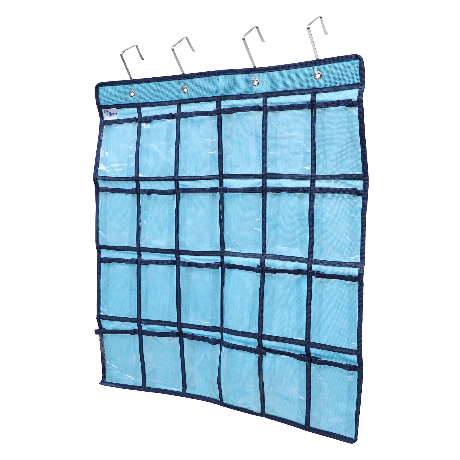 

24 Pocket Mobile Phone Bag Student Cell Organizer Holders for Classrooms Wardrobe Door Hanging Non-woven Fabric