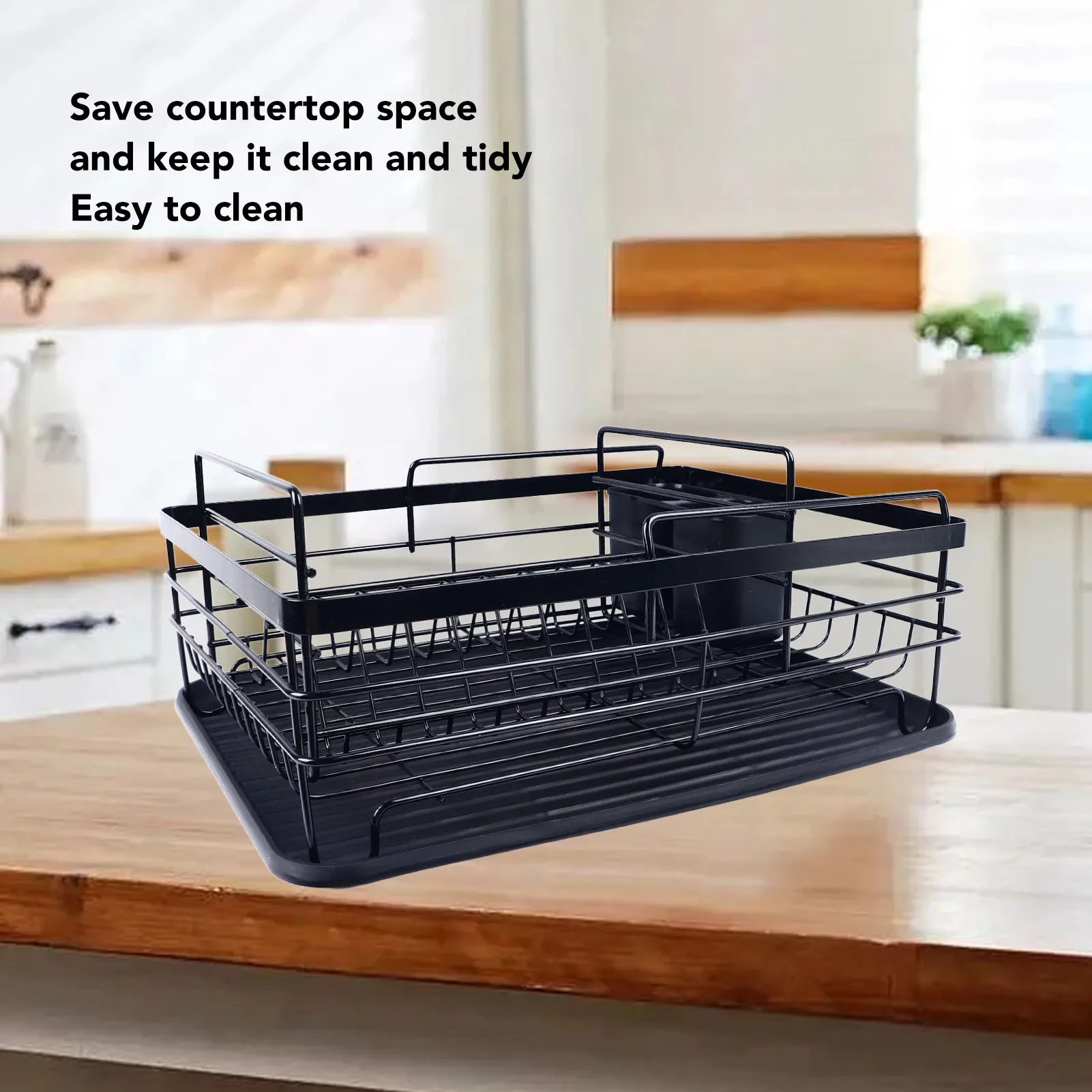 Dish Drying Rack Detachable Utensil Cup Racks Dishes Drainer Space Saving Kitchen Counter Storage Holder For Bowls Plates Spoons