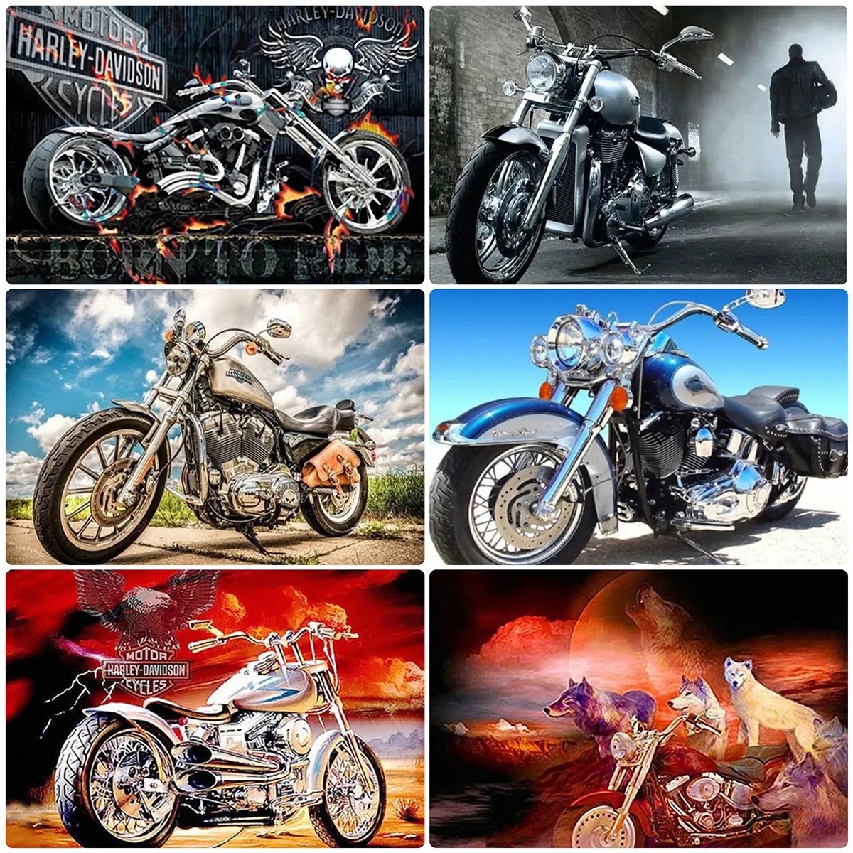 5D DIY Diamond Painting 2024 New Arrivals Retro Motorcycles Diamond Mosaic Art Embroidery Cross Stitch Kits Home Decor Hobby