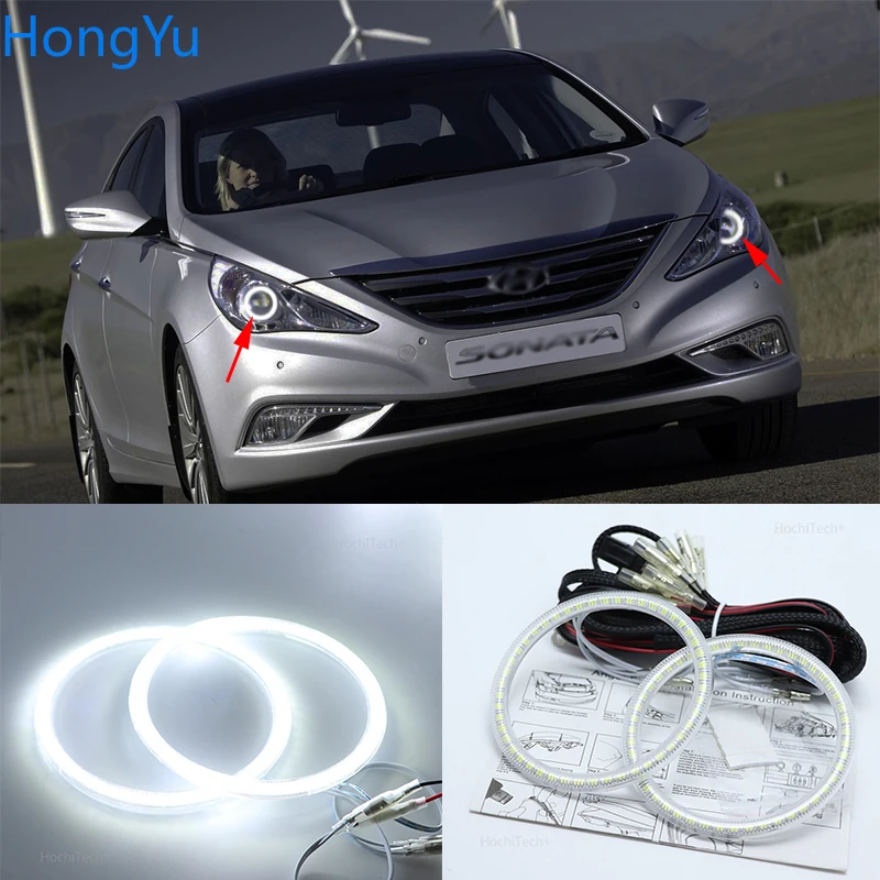 

Super Bright White Color 3528 SMD Led Angel Eyes Kit Daytime Running Light DRL for Hyundai Sonata I45 2009 2010 2011 2012-2014