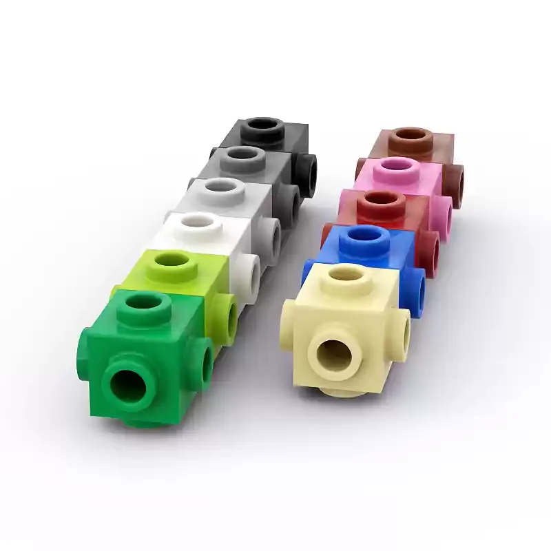 [114Pcs][50g] Model 4733 Interlocking MOCDIY 1x1 Four-sided Raised Brick, Children DIY STEM Building Blocks Toy