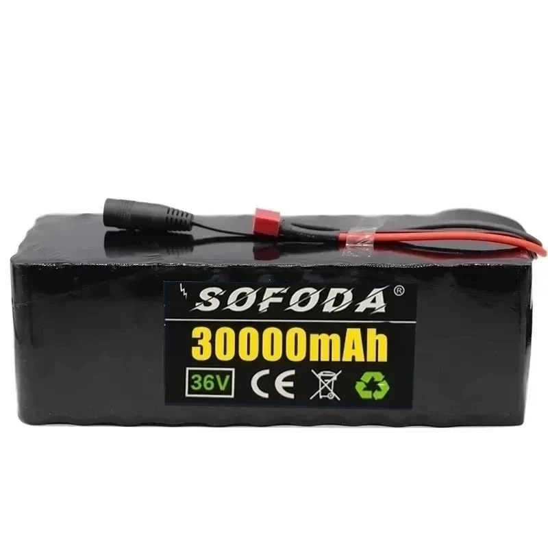 36V battery 10S4P 30Ah battery pack 1000W high power battery 42V 30000mAh Ebike electric bicycle BMS Capacity Indicator+charger