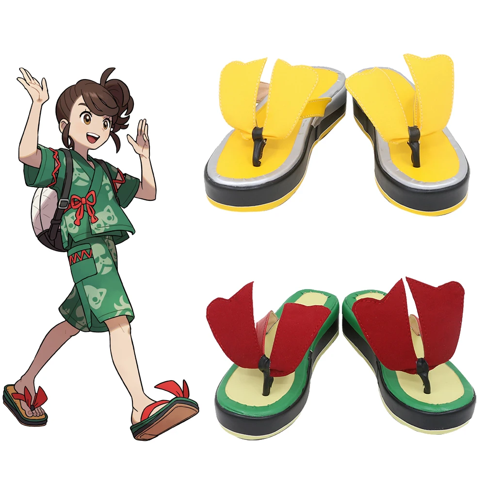 

Scarlet and Violet The Teal Mask Juliana Aoi Florian Haruto Cosplay Shoes Festival Sandals Flip-Flops C006