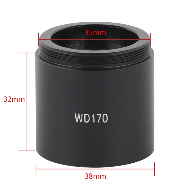 WD105 WD170 WD210 0.5X 0.7X 1X Industrial Monocular Lens Video Microscope Auxiliary Objective Lens M35 Mounting