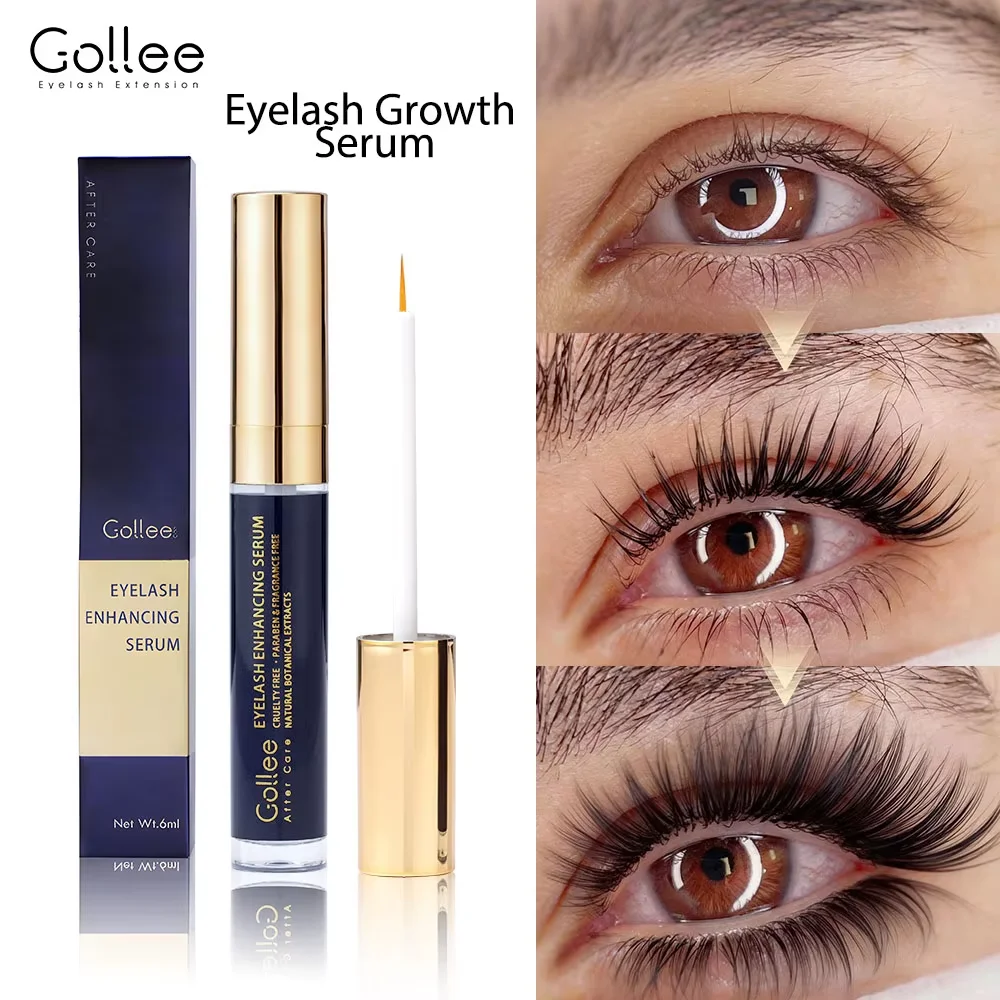Gollee Eyelash Natural Growth Serum Fast Treatment Lash Brow Enhances Liquid 7 Days Care Lash Thicker Follicle Nutrition Makeup