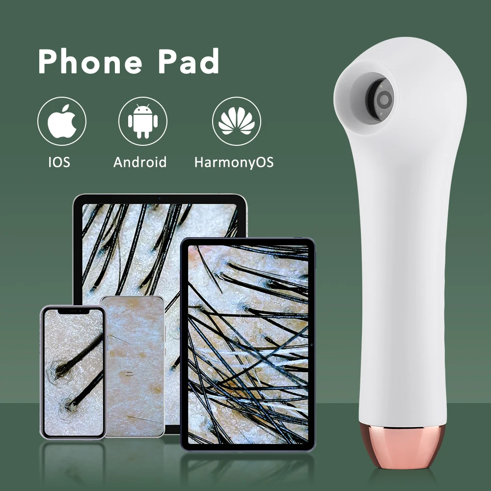 Multifunction Scalp Hair Follicle Detector Professional Skin Analyzer HD Visual Skin Analyzing Machine Dermatoscope Magnifier