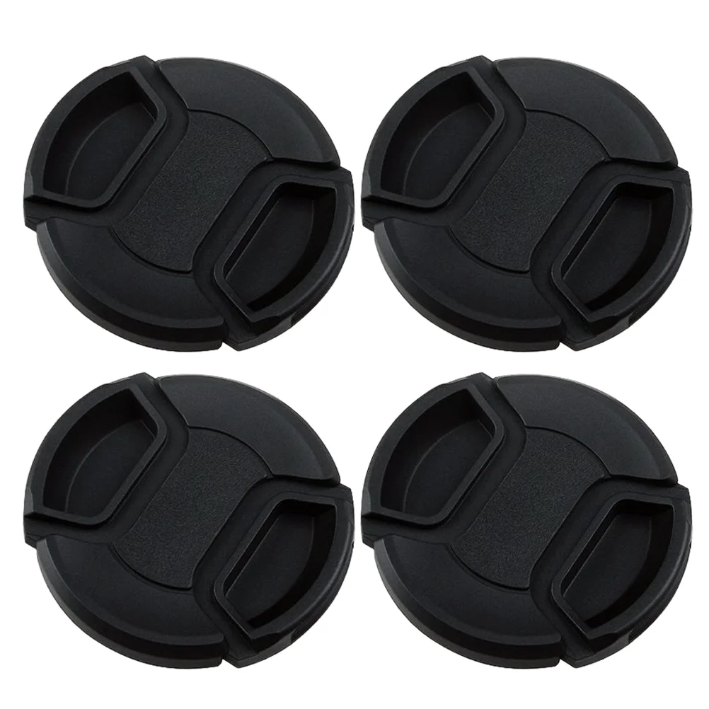 

4 Pcs Camera Lens Cover Protector Splashproof Center Pinch Plastic SLR Protectors Protective Covers