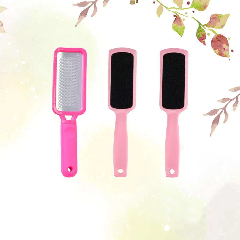 

3 Pcs Foot File Grinding Tool Stainless Steel Pedicure Sandpaper Professional Tools