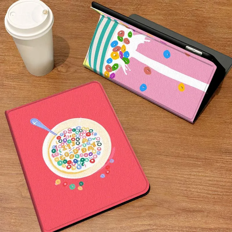 

Чехол для планшета Cereal Circle с мультяшным узором для Samsung Galaxy Tab S6 S7 S8 S9 S10 S11 FE Plus Lite