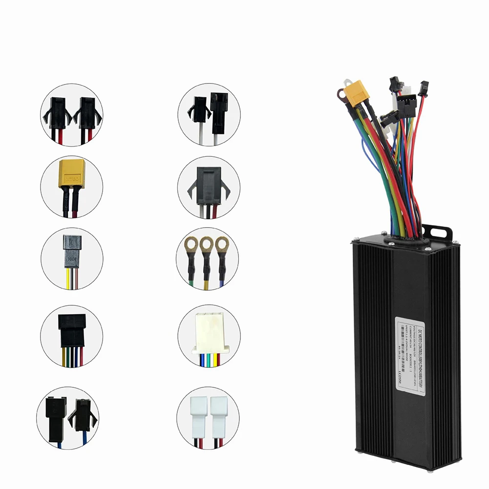 

750W 1000W 1200W Black Sine Wave Controller Sensitive Braking Control 15 MOS Configuration 34A 40A Current Rating