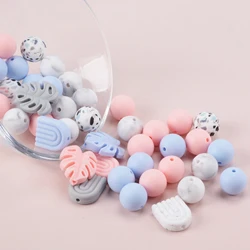 LOFCA Arch shape loose silicone beads Multi-colored round beads for silicone necklace DIY pen silicone necklace Silicone beads