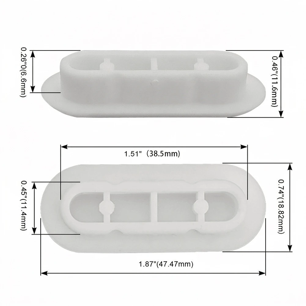Bumper Kit for Wooden Toilet Seats 6 Piece TPE Construction with Dual Shape Layout to Maintain Seat Position Over Time
