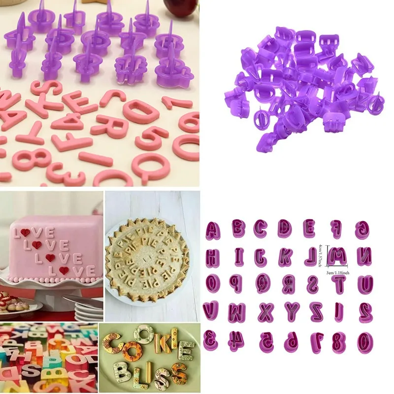 

DIY Baking Tools Alphabet Number Fondant Cake Decoration Embossing Mold Cookie Stamp Letter Number Molds for Cookie Decorating