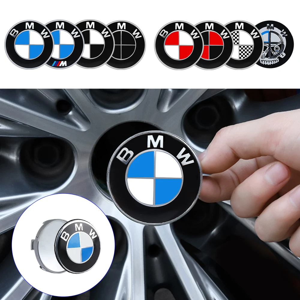 4pcs 60/63/68MM Car Wheel Center Cover Hub Cap Auto Tire Badge Hubcaps Decoration For Bmw E36 E46 E60 E90 F20 F30 G20 f31 F34 X2