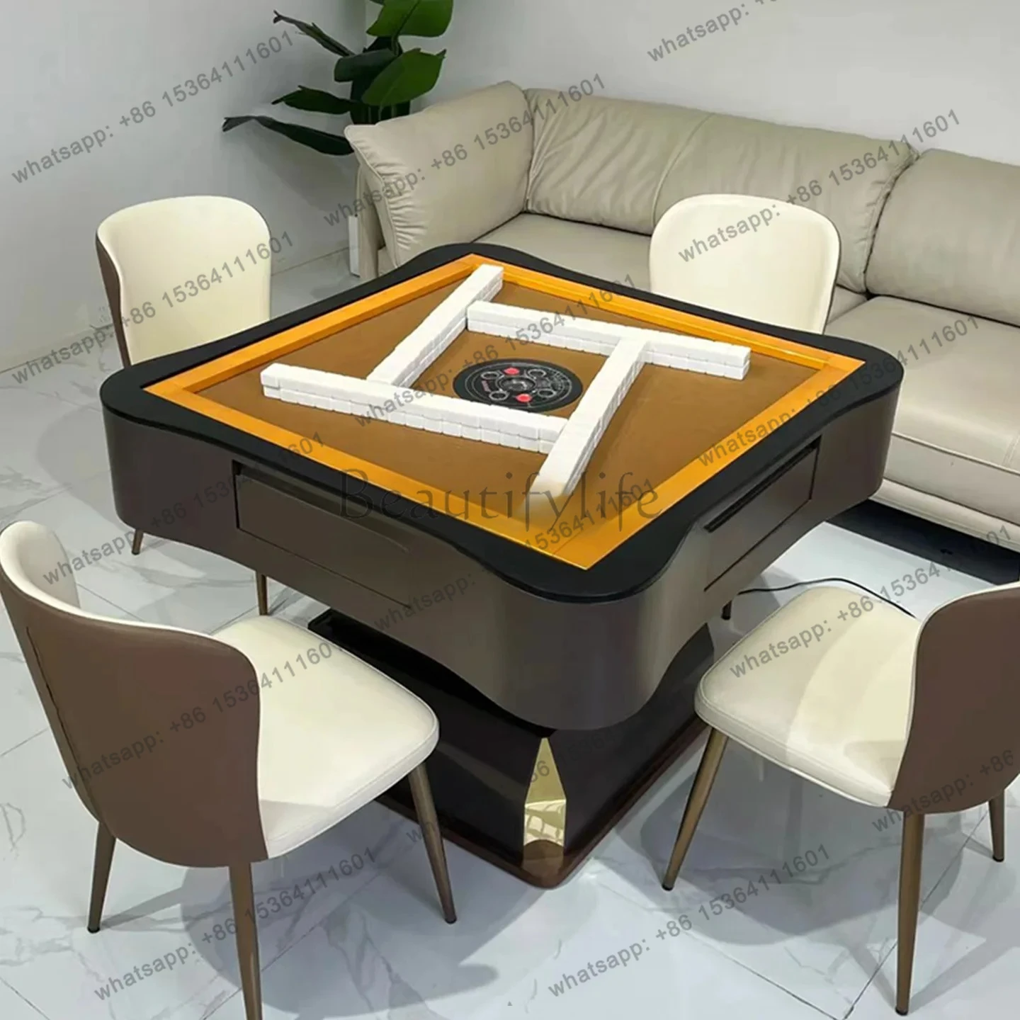 Light Luxury Multi-functional Lifting Coffee Table Mahjong Machine Integrated Household Automatic Mahjong Table