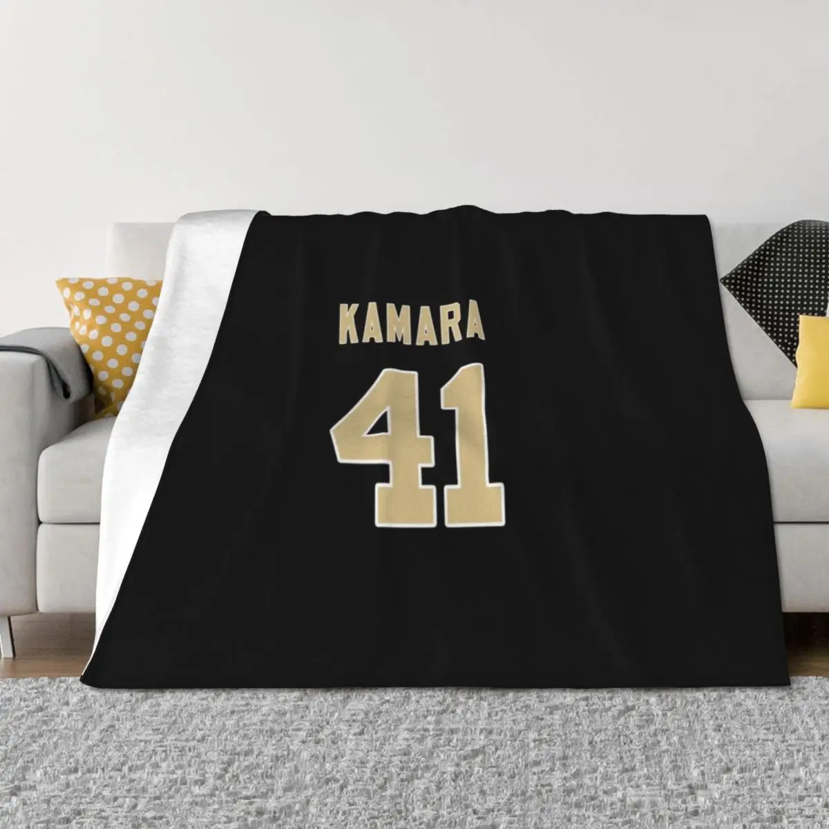 

Alvin Kamara Throw Blanket for sofa Bed Custom Beach Blankets