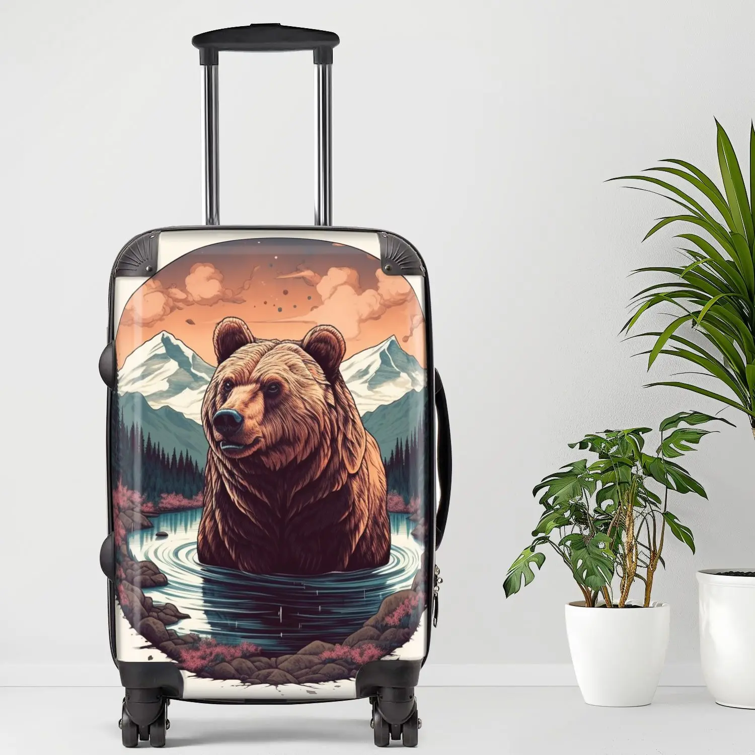 

Glacier National Park Luggage, 20/24/28 Inch Luggage, Carry-On, Custom Luggage, Luggage Set, Suitcase, Travel, Vacation, Cabin S