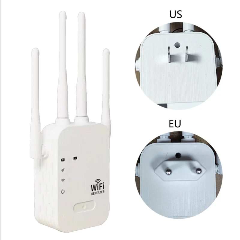 CPDD 300Mbps WiFi Repeater WIFI Router 2 in 1 2.4Gz SIgnal Booster Extender with 4 Antennas Boost WIFI Coverage