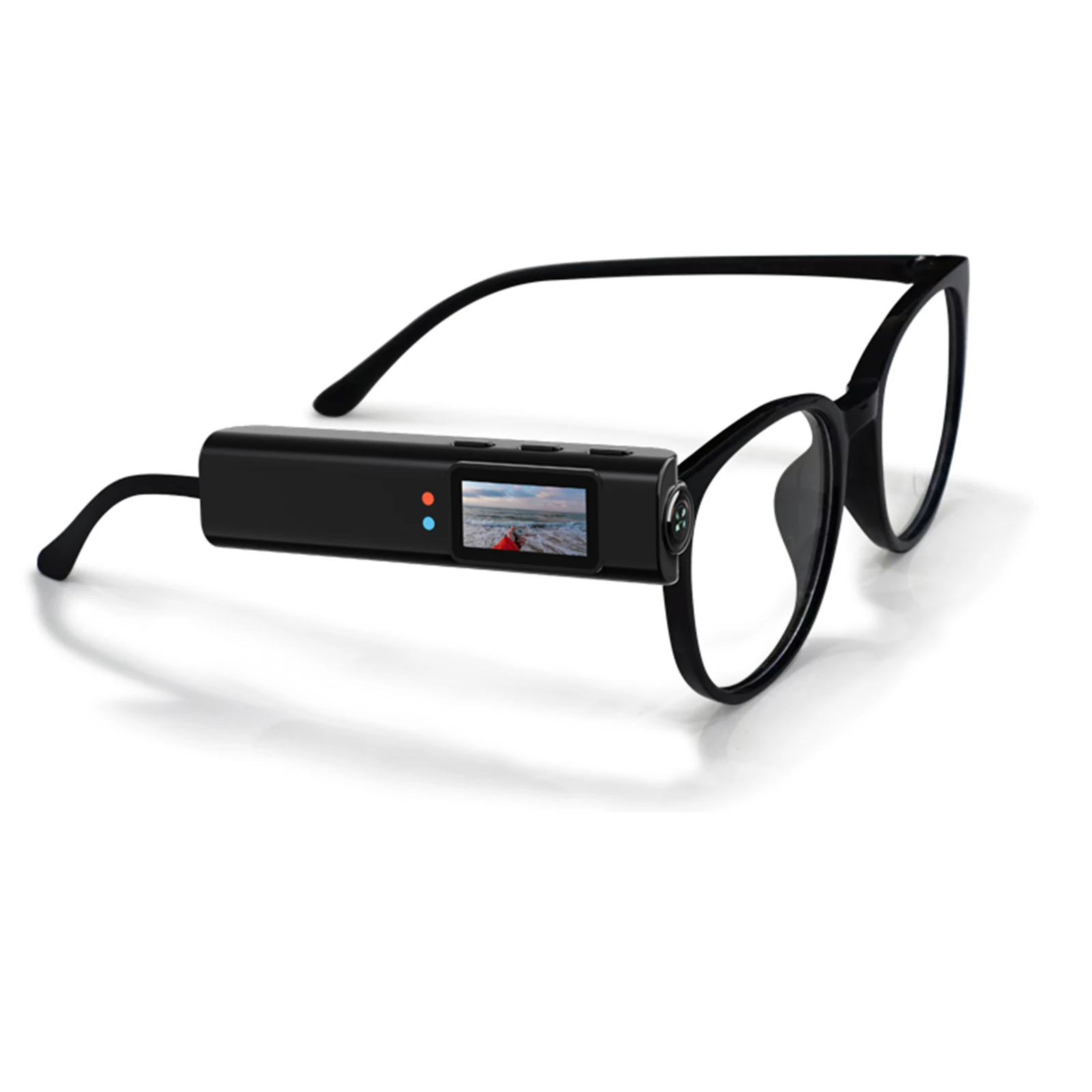 S110 2.7K HD/32GB TF Card Portable Camera Glasses Ultralight 0.741Oz WiFi App Enable Noise Reduction Handsfree Recording for Bicycle/Travel/Sports