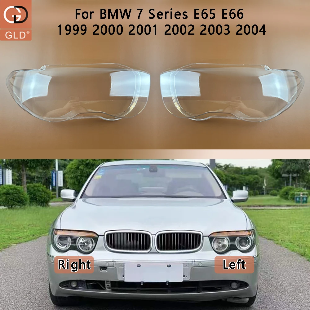 For BMW 7 Series E65 E66 1999 2000 2001 2002 2003 2004 Headlight Lens Cover Transparent Lampshade Headlamp Shell Plexiglass