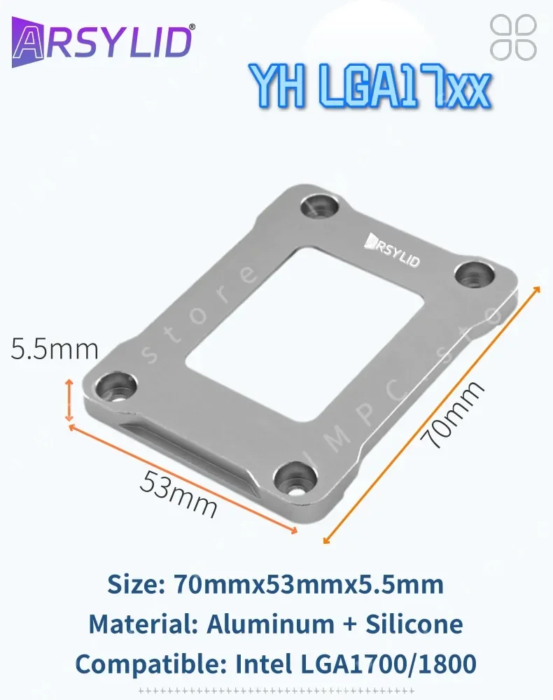 ARSYLID YH LGA17xx Anti-bend Correction Fastening Bracket For Intel LGA1700 1800 CPU Protection Clip