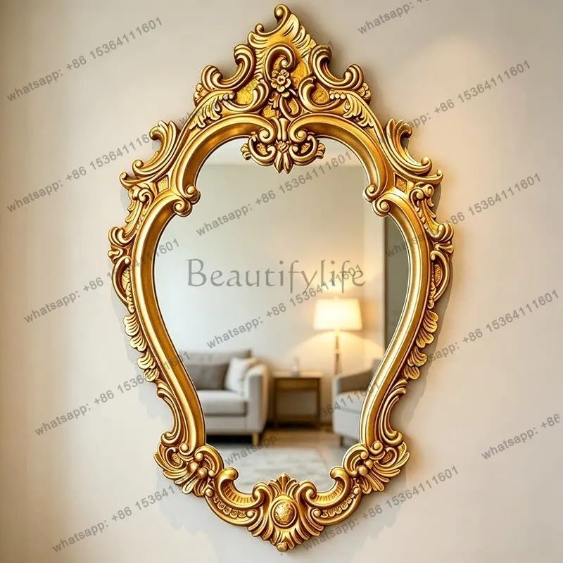 American retro bathroom vanity mirror porch fireplace decorative mirror