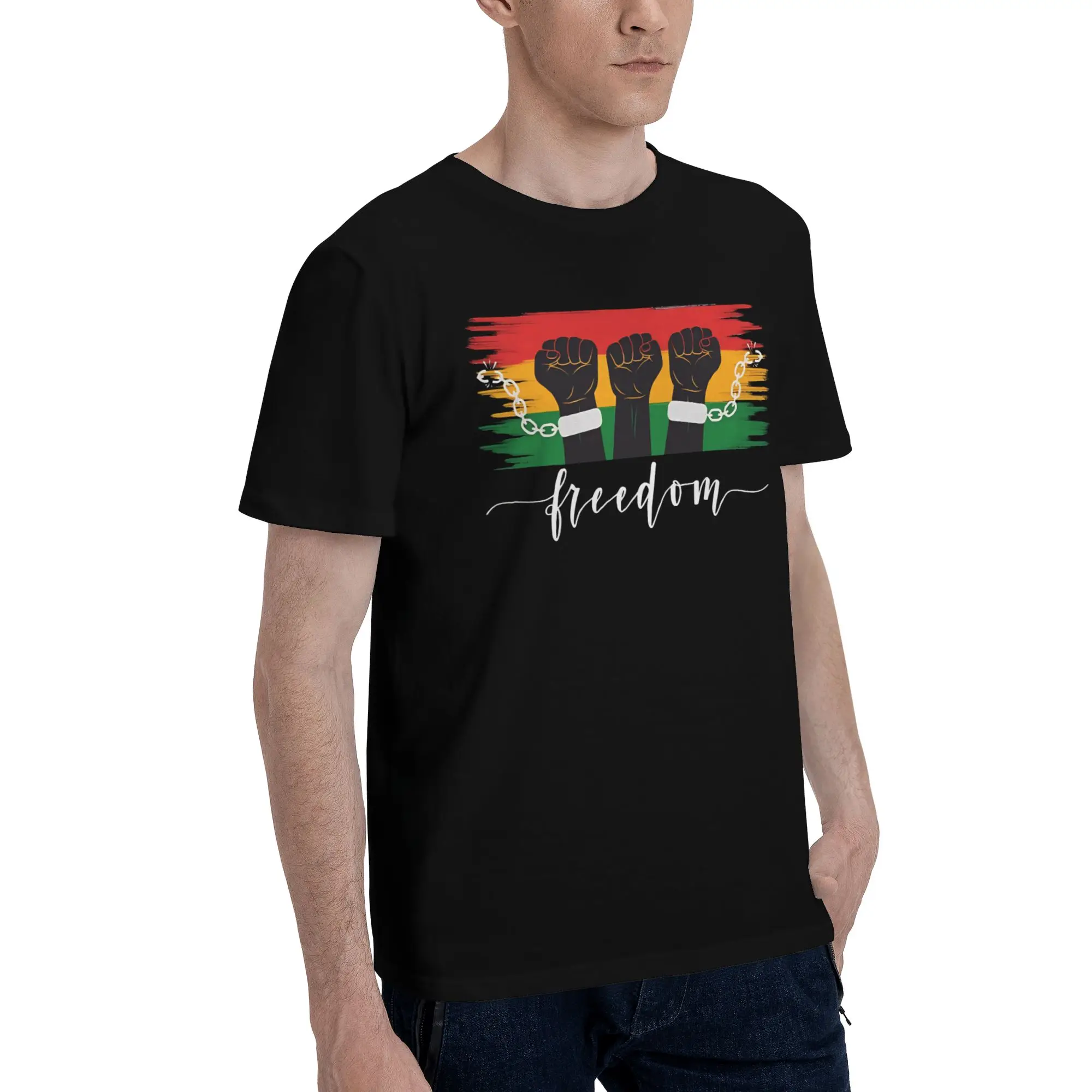 Live fully Novelty 100% Cotton T-Shirt Juneteenth Tops Tees For Men