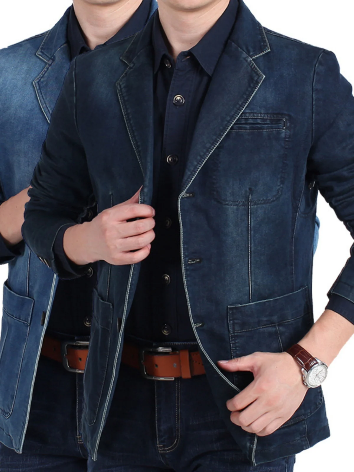 

Casual Cotton Blend Men's Jaet 2023 Autumn New Sle Button Decorated Warm Youthful Faionable Casual Outerwear Coat