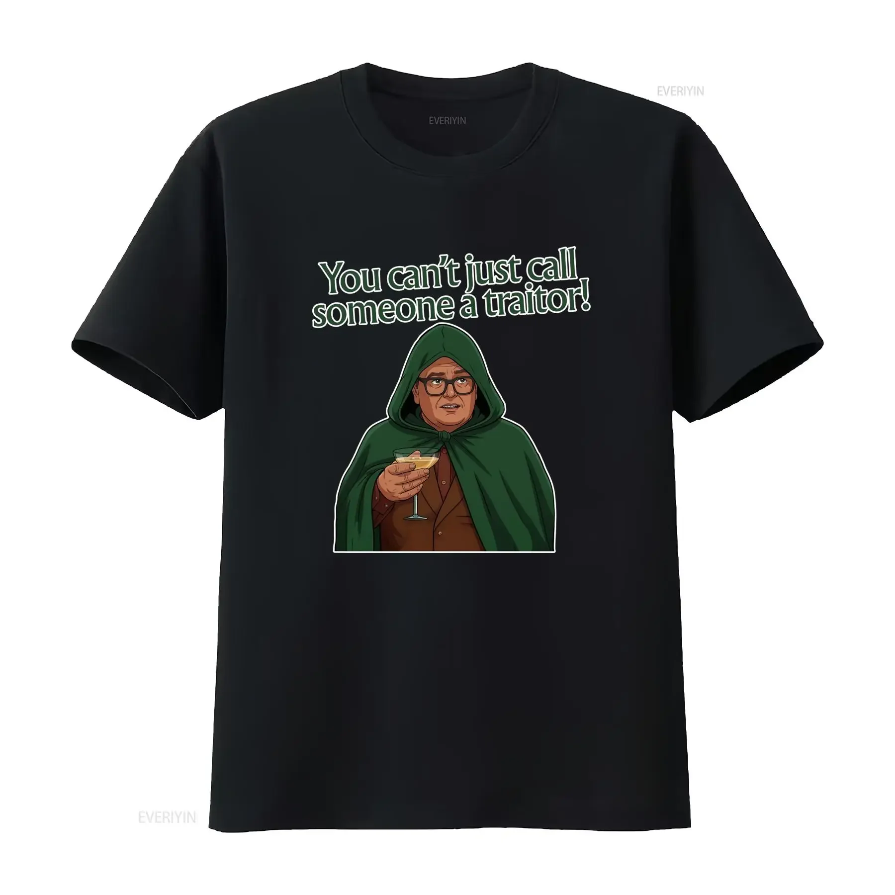 Alan Carr Celebrity Traitors T Shirt Crew Neck Regular Fit Slight Stretch Fabric All Season Casual Style Print Pattern vintage