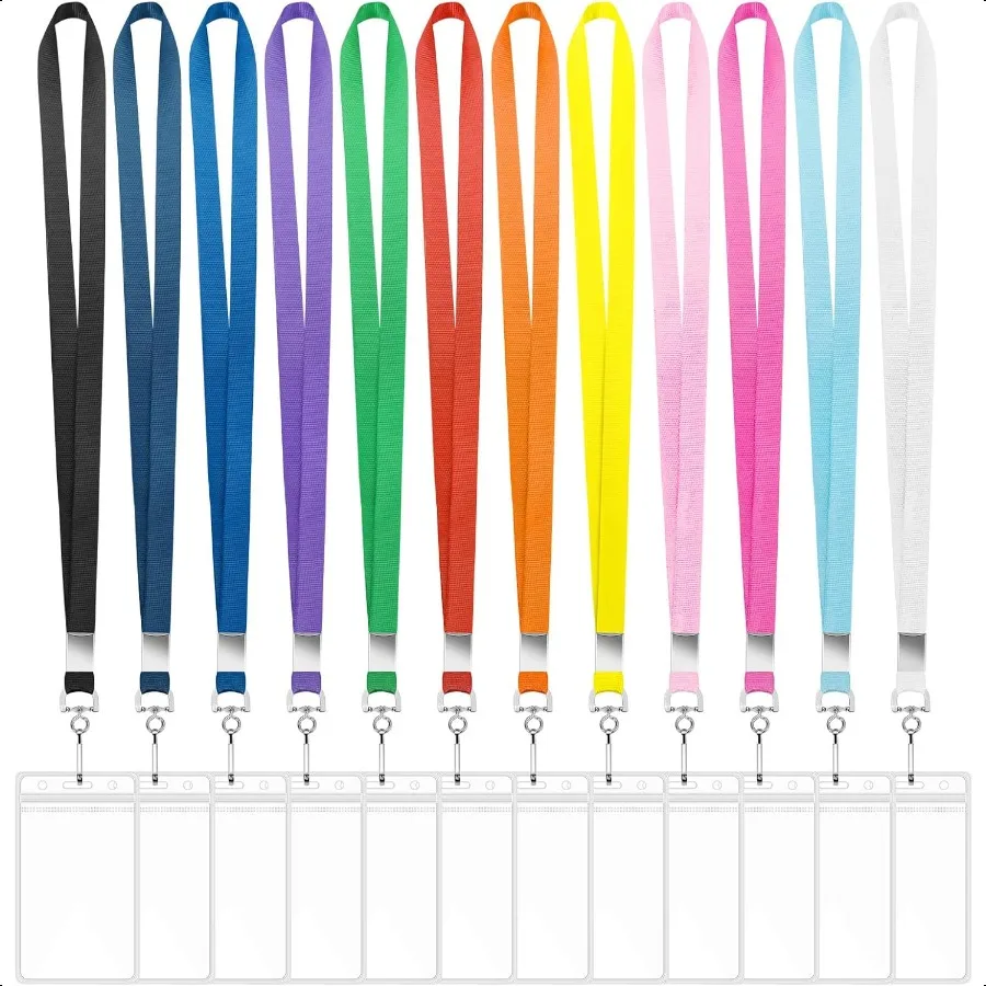 

12 упаковок ремешков для идентификационных бейджей Круизный ремешок для корабельных карт с водонепроницаемым держателем для идентификационных бейджей Cruise Columbals 2025 12 цветов