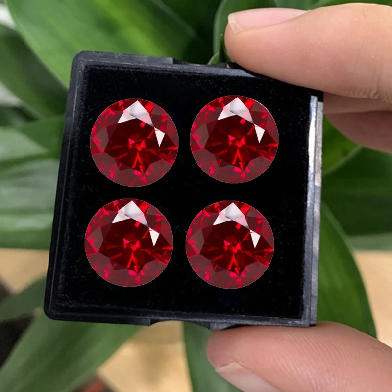 Large Cut Ruby Gem 15.0mm 14.0ct Glow Under UV Light Pass Test Mohs Hardness Gems for Jewelry Making/Collection/Setting Stone