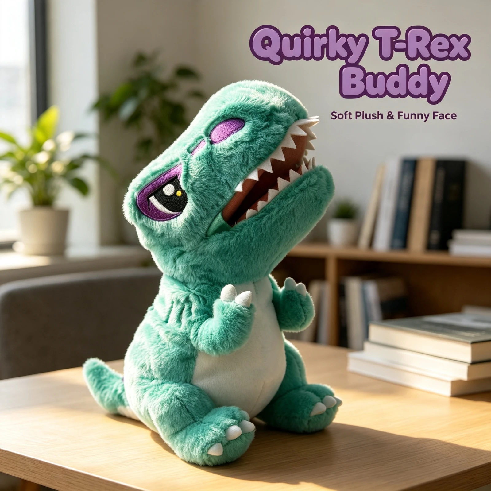 30cm Jurassiced Dinosaur Hand Puppet Plush Toy Green T Rex Stuffed Animal, Interactive Mouth Mover Doll Gift For Kids Adults Boy