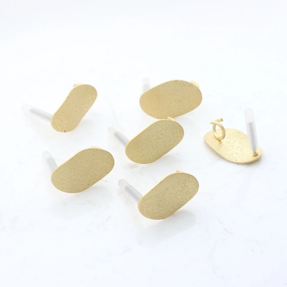 Zwierciły owalny kształt kolczyki podstawy złącza Linker 6 sztuk/partia 18*12mm Diy akcesoria do wyrobu biżuterii przedmioty luzem — zdjęcie 5