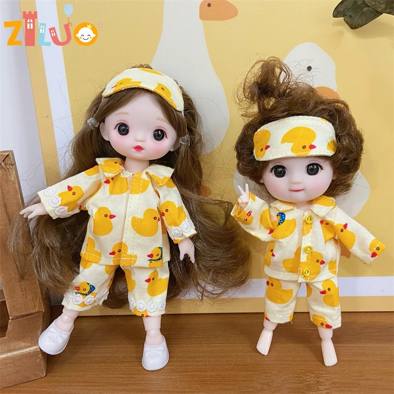 OB11 Doll 1/8 1/12 BJD Doll Cute Dolls Dress Up Multi-joint 3D Big Eyes Munecas Children Boneca Toys Dolls for Girls Kids Gifts