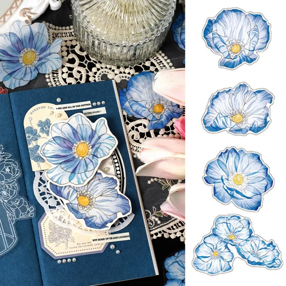 DIY Removeable Peony Retro Wall Scrapbooking Decals Refrigerator Decals