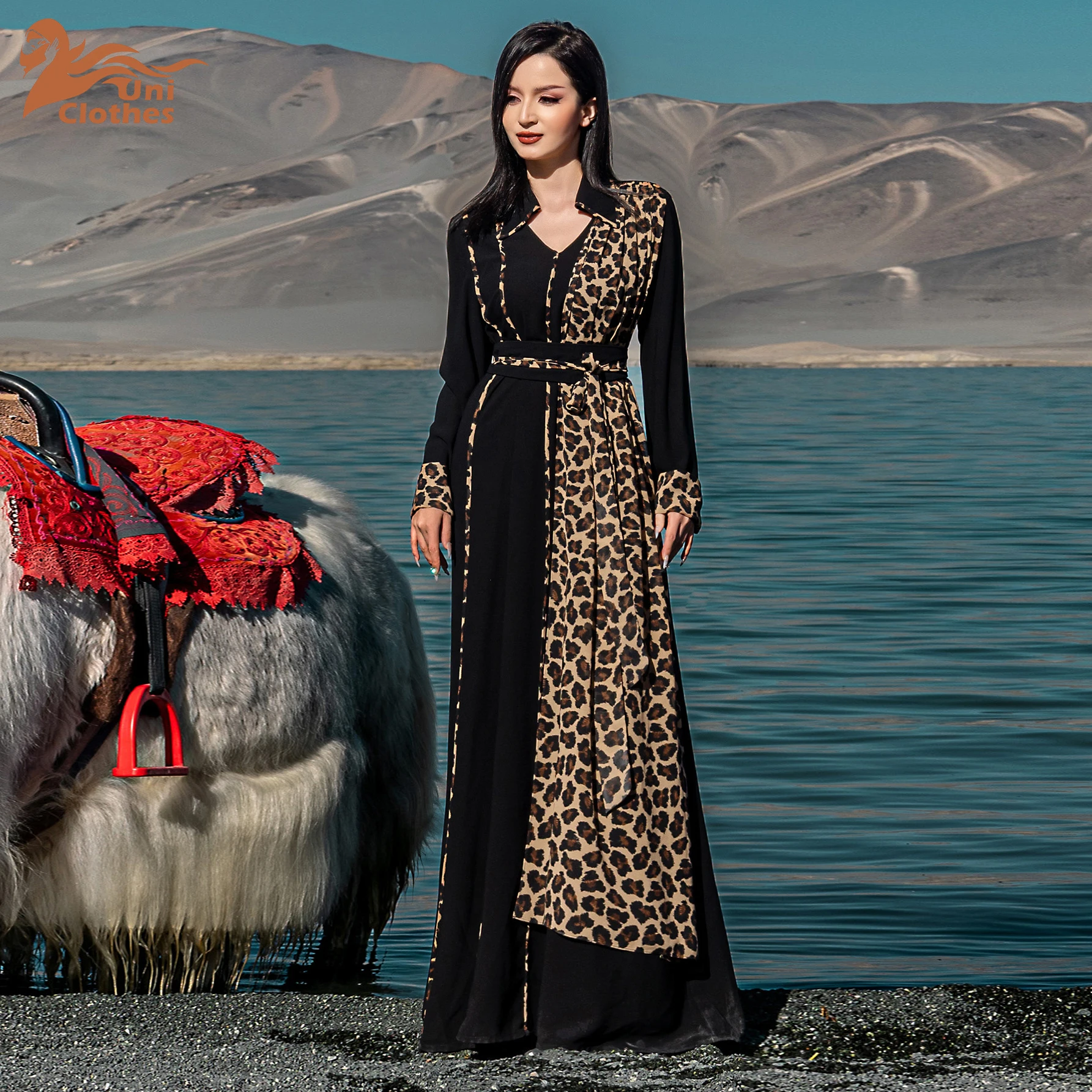 

UNI Ramadan Eid Скромная Абая Дубай Роскошные мусульманские африканские платья для женщин Халат Мода Femme Musulmane Kebaya