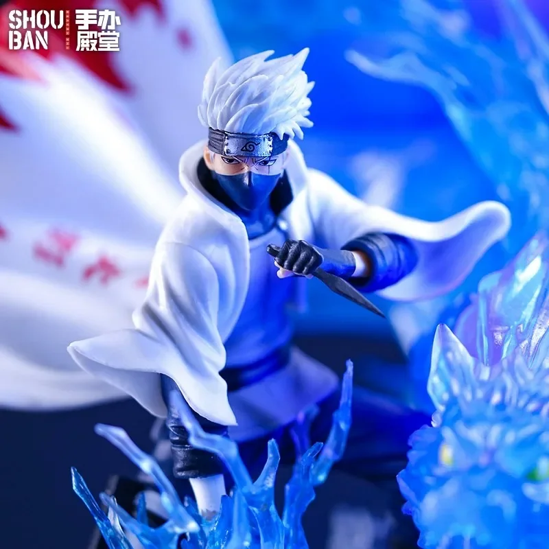 27cm Naruto Anime Action Figures Standing Kakashi Pvc Statue Collection Figures Room Ornament Handmade Boy Birthday Toy Gifts