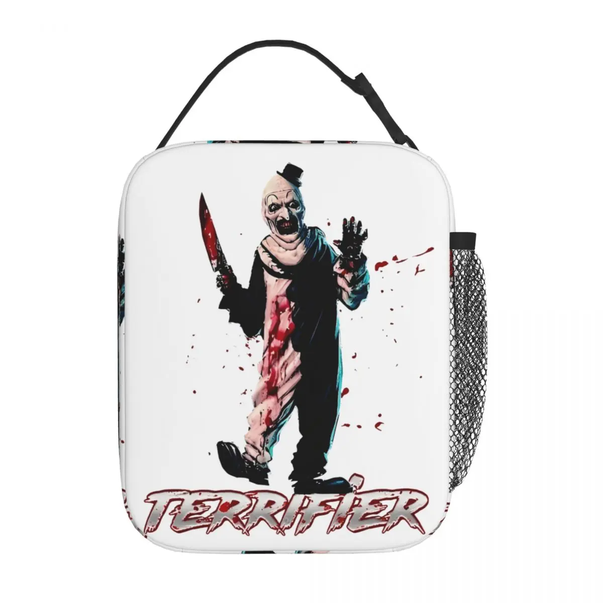 Terrifier The Clown Horror Movie Merch Insulated Lunch Tote Bag For Travel Food Box Reusable Cooler Thermal Lunch Boxes